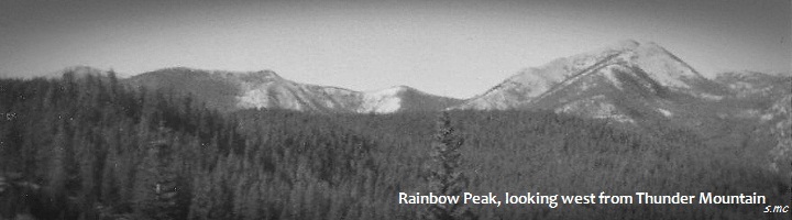 Rainbow Peak, looking west from Thunder Mountain Rainbow Peak